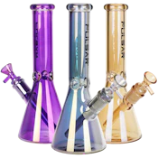 Pulsar 10" Electro Colored Beaker Bong - Various Colors