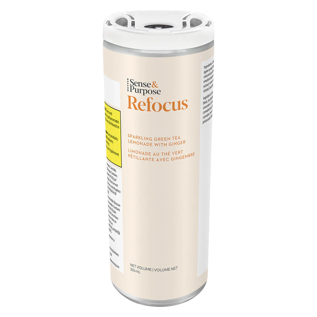 Sense & Purpose - Sense & Purpose - Refocus: Sparkling Green Tea Lemonade with Ginger - Hybrid - 355ml Main Image