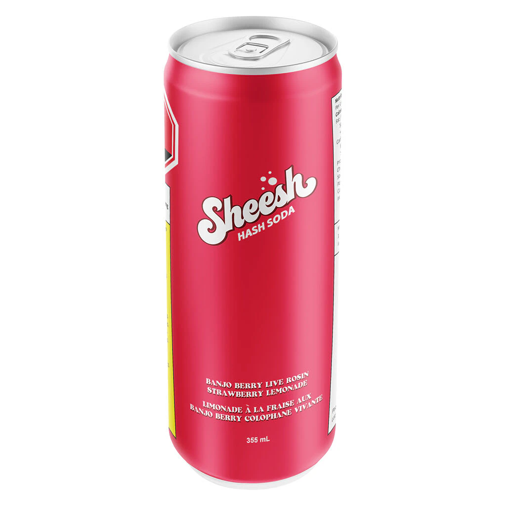 Sheesh Hash Sodas - Sheesh Hash Sodas - Banjo Berry Live Rosin Strawberry Lemonade - Sativa - 355ml Main Image