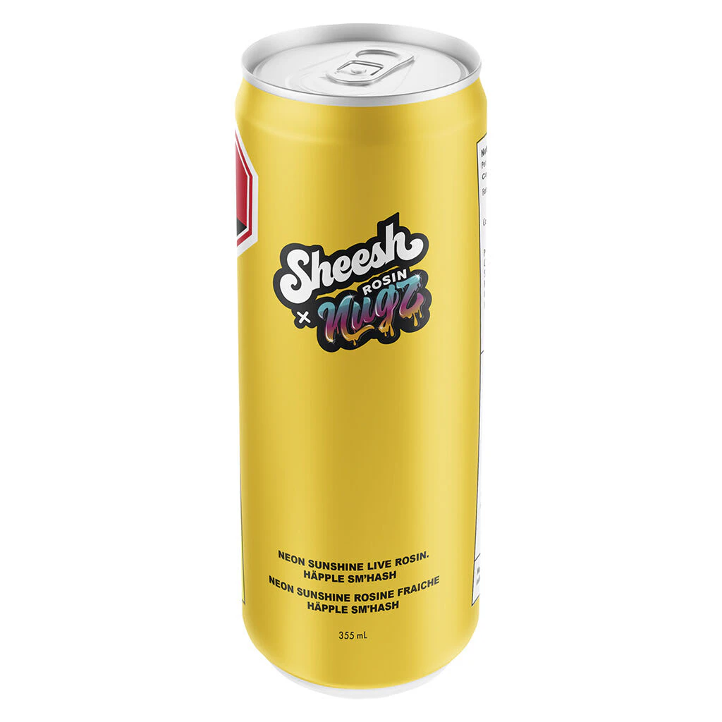 Sheesh x Nugz - Sheesh x Nugz - Neon Sunshine Live Rosin Happle Sm'Hash - Sativa - 355ml Main Image