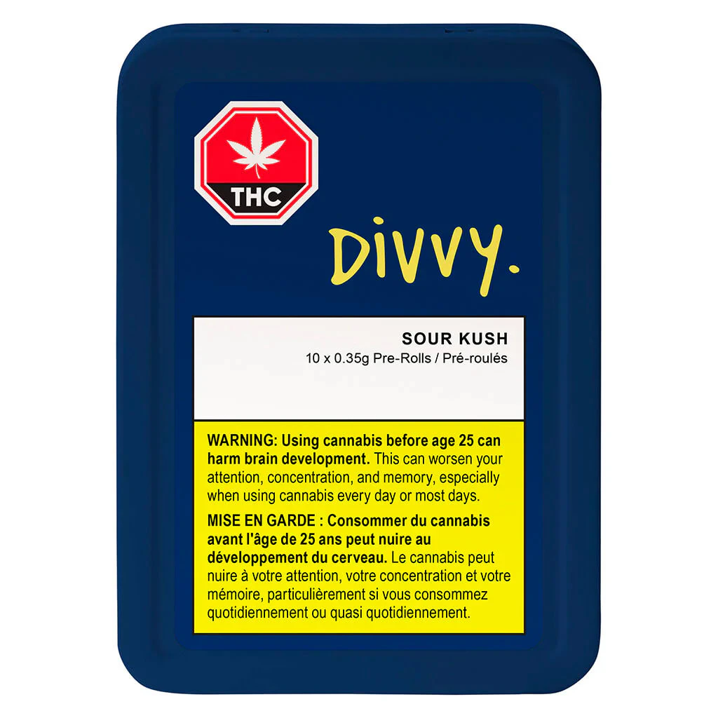 Divvy - Sour Kush 10 x 0.35g Pre-Rolls Main Image