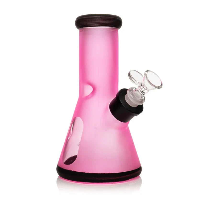 West Coast Gifts - 8" Tall 7mm Thick Pink Window Beaker Base Water Pipe Main Image