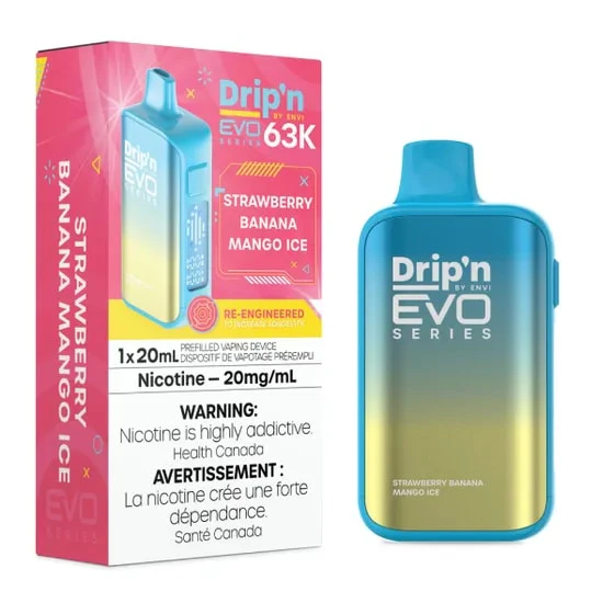 Drip'n by Envi EVO 63K - Starwberry Banana - 63K Puffs - 20mg/ml Main Image