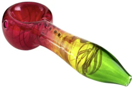 3" Rasta Glass Pipe