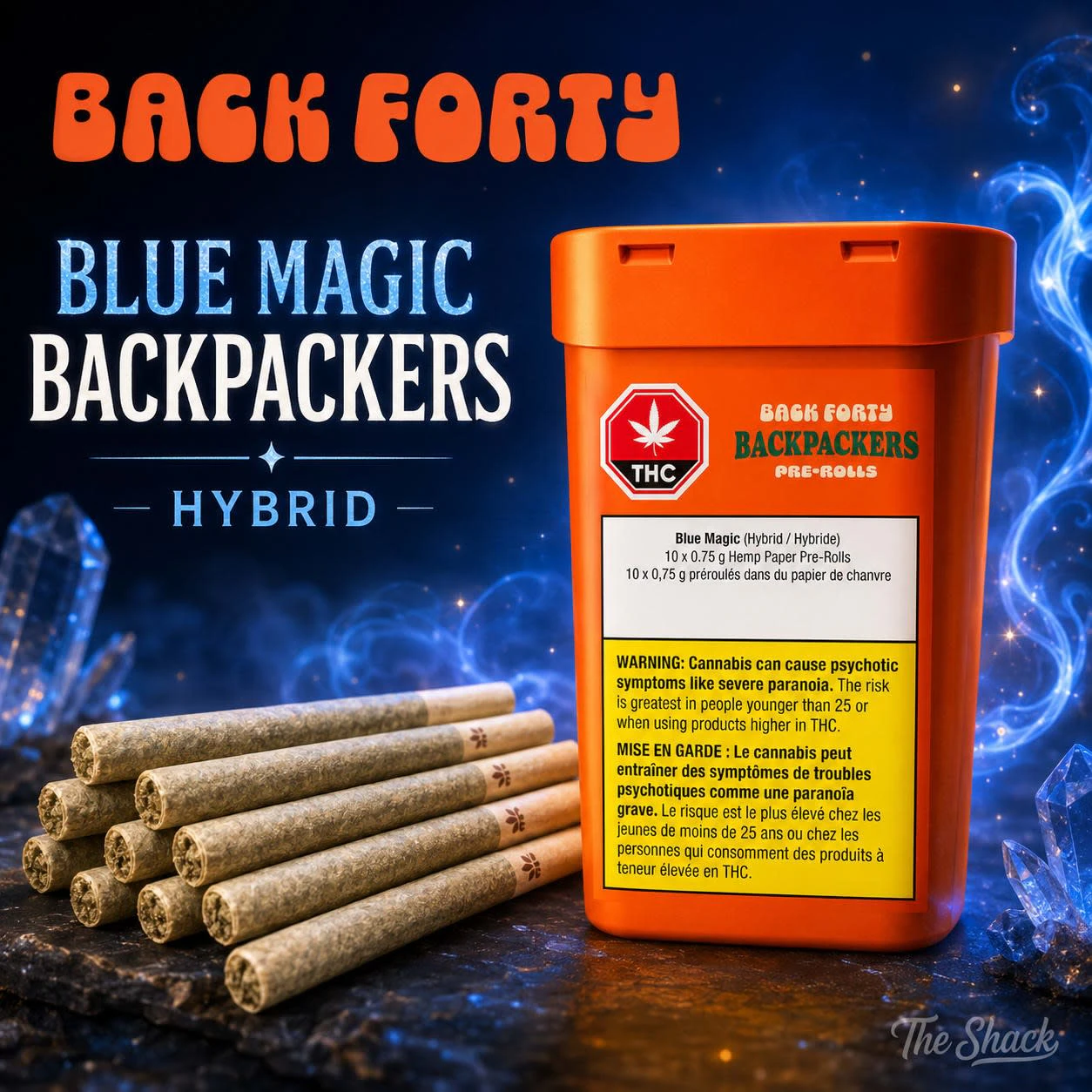 Back Forty - Back Forty - Backpackers Blue Magic 10 x 0.75g Pre-Rolls Main Image