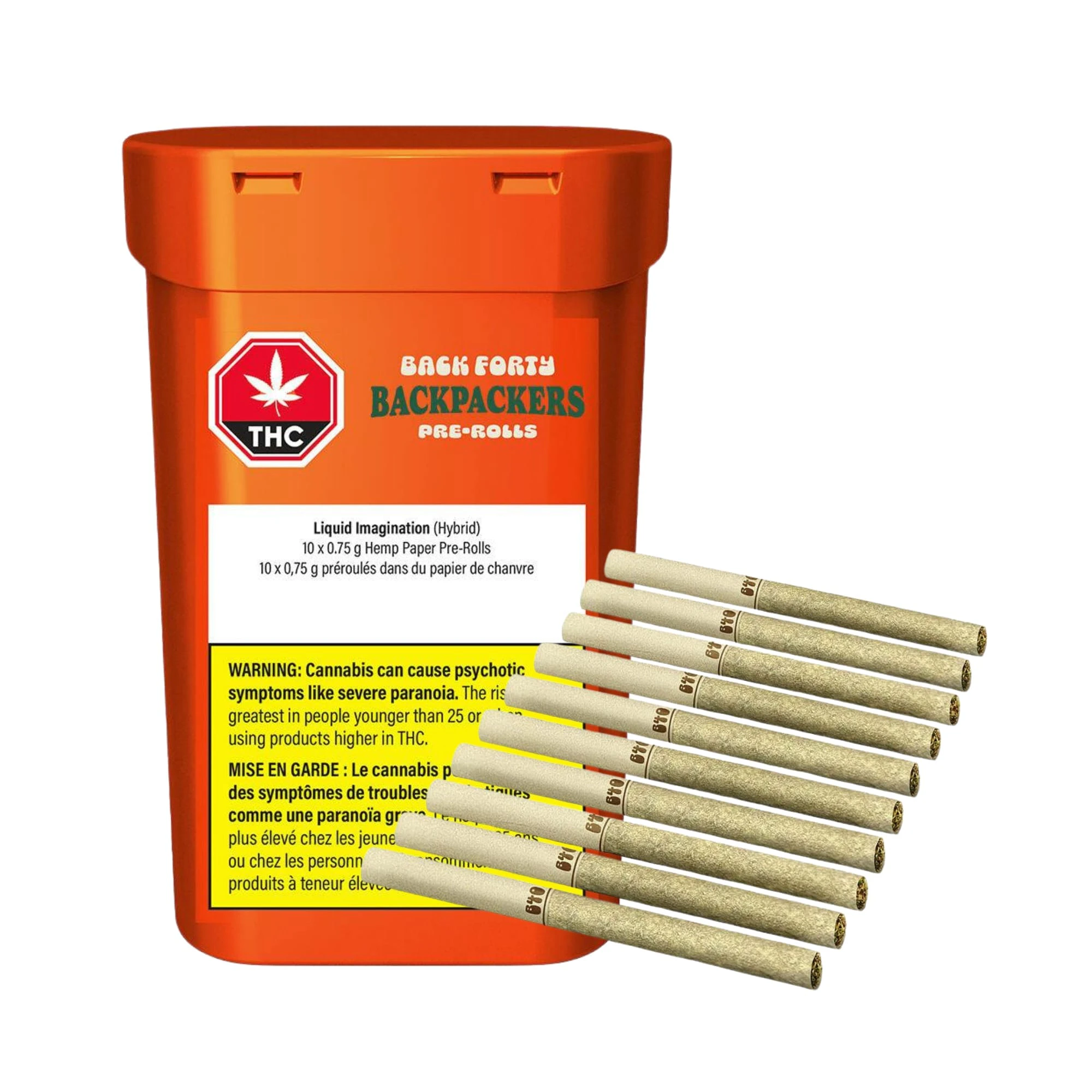 Back Forty - Back Forty - Backpackers Liquid Imagination 10 x 0.75g Pre-Rolls Main Image