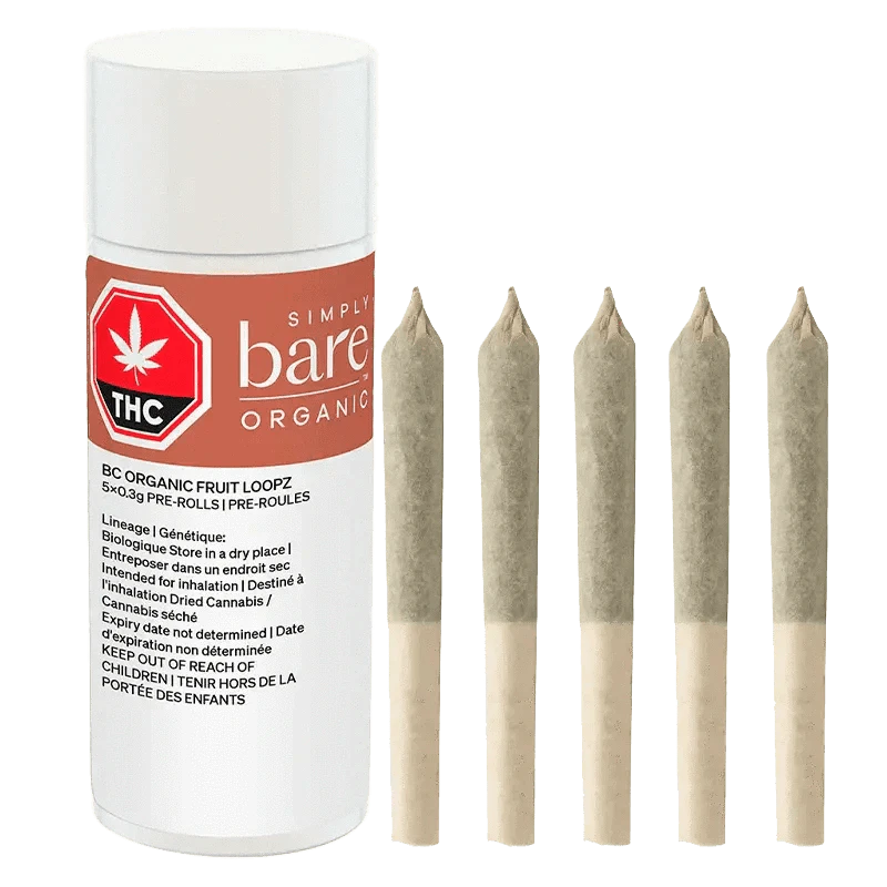 Simply Bare - Simply Bare - BC Organic Fruit Loopz 5 x 0.3g Pre-Rolls Main Image