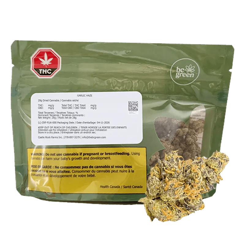 BC Green - Garlic Haze 28g Dried Flower by BC Green Main Image