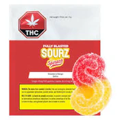 SOURZ By Spinach Fully Blasted Strawberry Mango 1pc Soft Chew