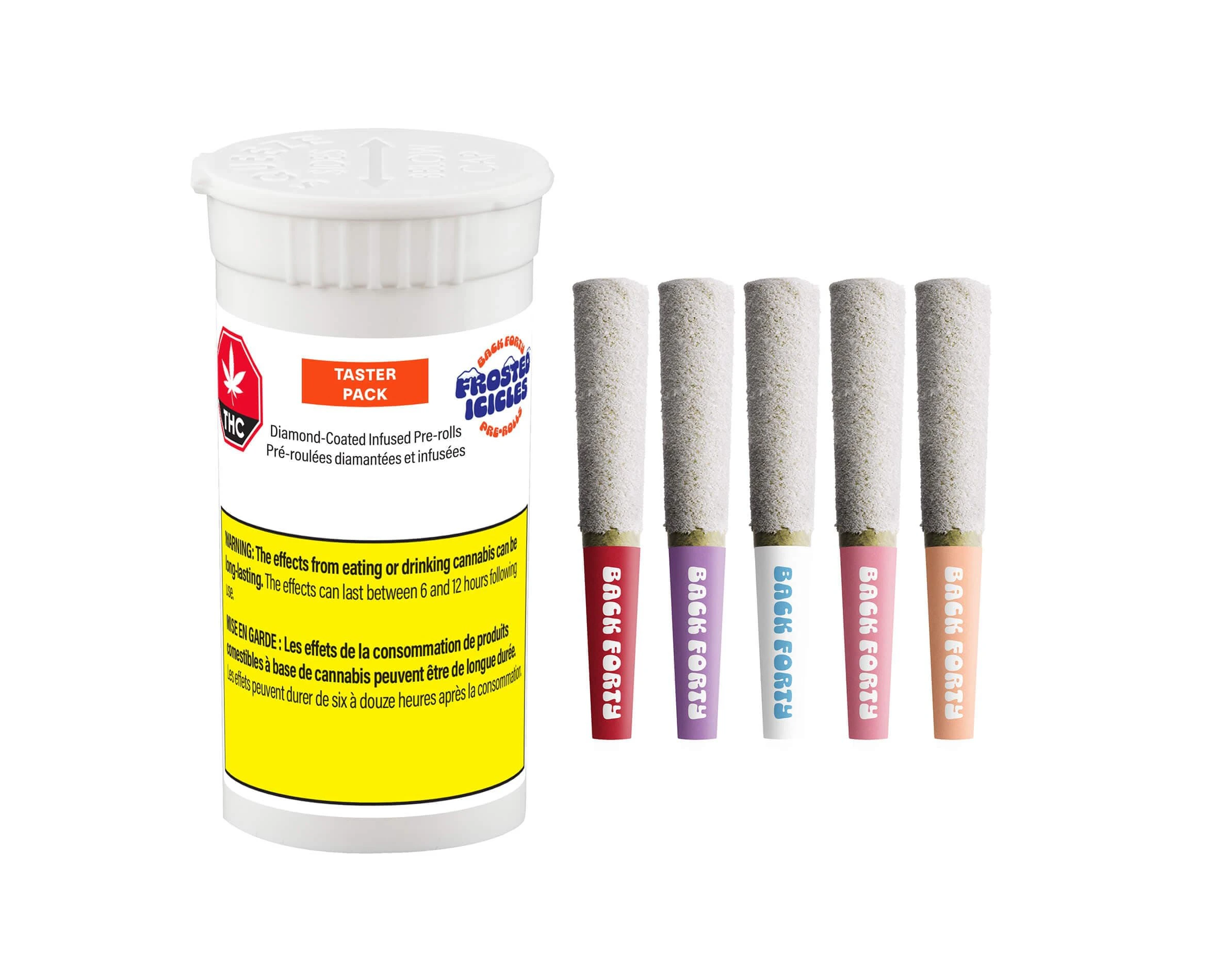 Back Forty - Back Forty - Frosted Icicles Taster Pack 5 x 0.5g Diamond Infused Pre-Rolls Main Image