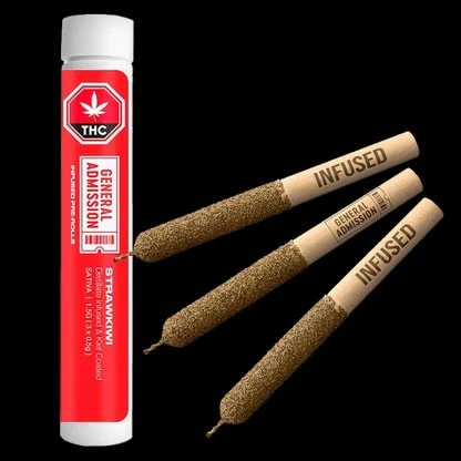 General Admission - General Admission - StrawKiwi 3x0.5g Distillate Infused Pre-Rolls Main Image