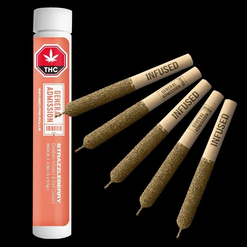 General Admission - General Admission - Strazzleberry 5 x 0.5g Distillate Infused Pre-Rolls Main Image