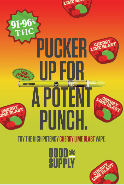 Good Supply - Good Supply Cherry Lime Blast 1g Prefilled Vape Cartridge Main Image