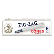 Zig Zag Pre-Rolled White 1 1/4 Paper Cones
