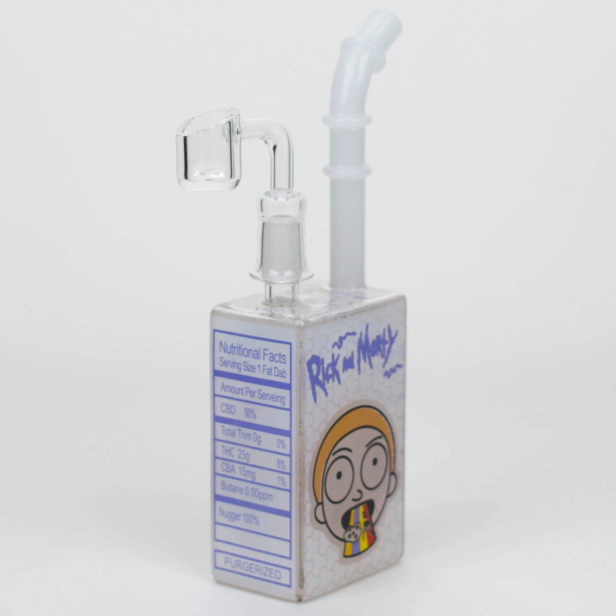 One Wholesale - 7.5" Glow in the dark Rick and Morty Dab Rig Main Image