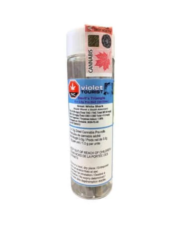 Violet Tourist - Devil's Triangle 3 x 1g Pre-Rolls by Violet Tourist Main Image