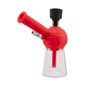 Ooze Blaster Silicone Glass 4-in-1 Hybrid Water Pipe - Scarlet
