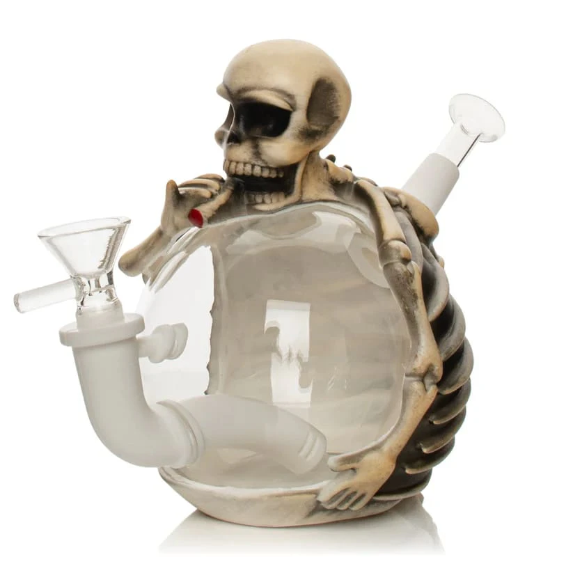 LIT Silicone - 6" Skeleton Bubbler Main Image
