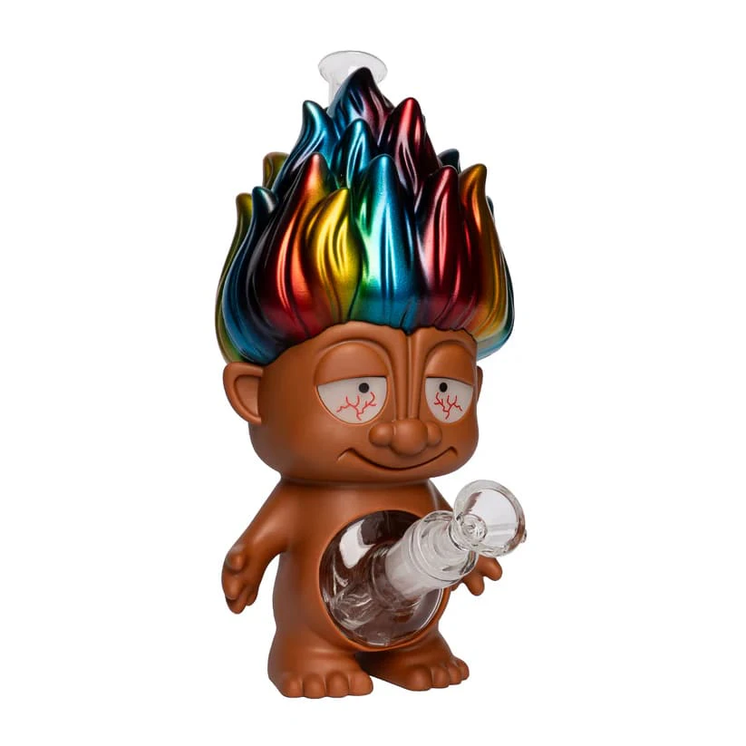 LIT Silicone - 10" Troll Water Pipe - (w/ box) Main Image