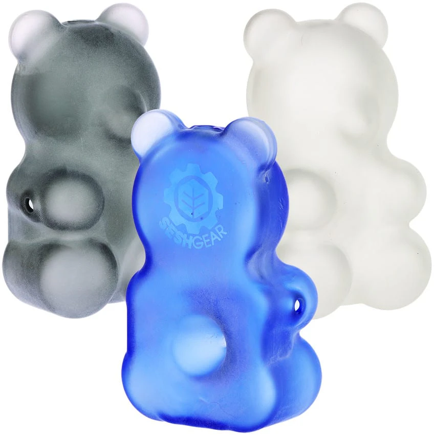 AFG Distribution Canada - SESHGEAR -  Gummy Bear Glass Hand Pipe Bundle - 3.5" Main Image