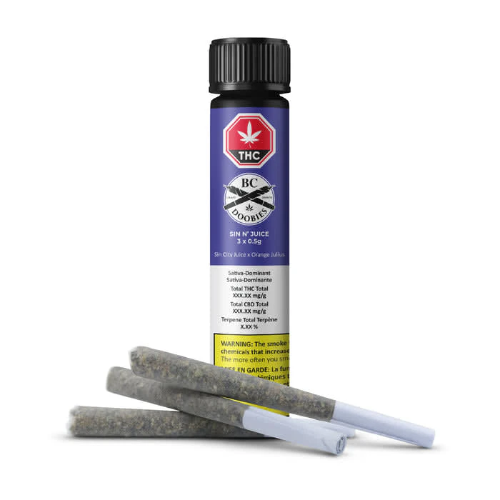 BC Doobies - SIN N' JUICE 0.5G 3PK PRE-ROLLS Main Image