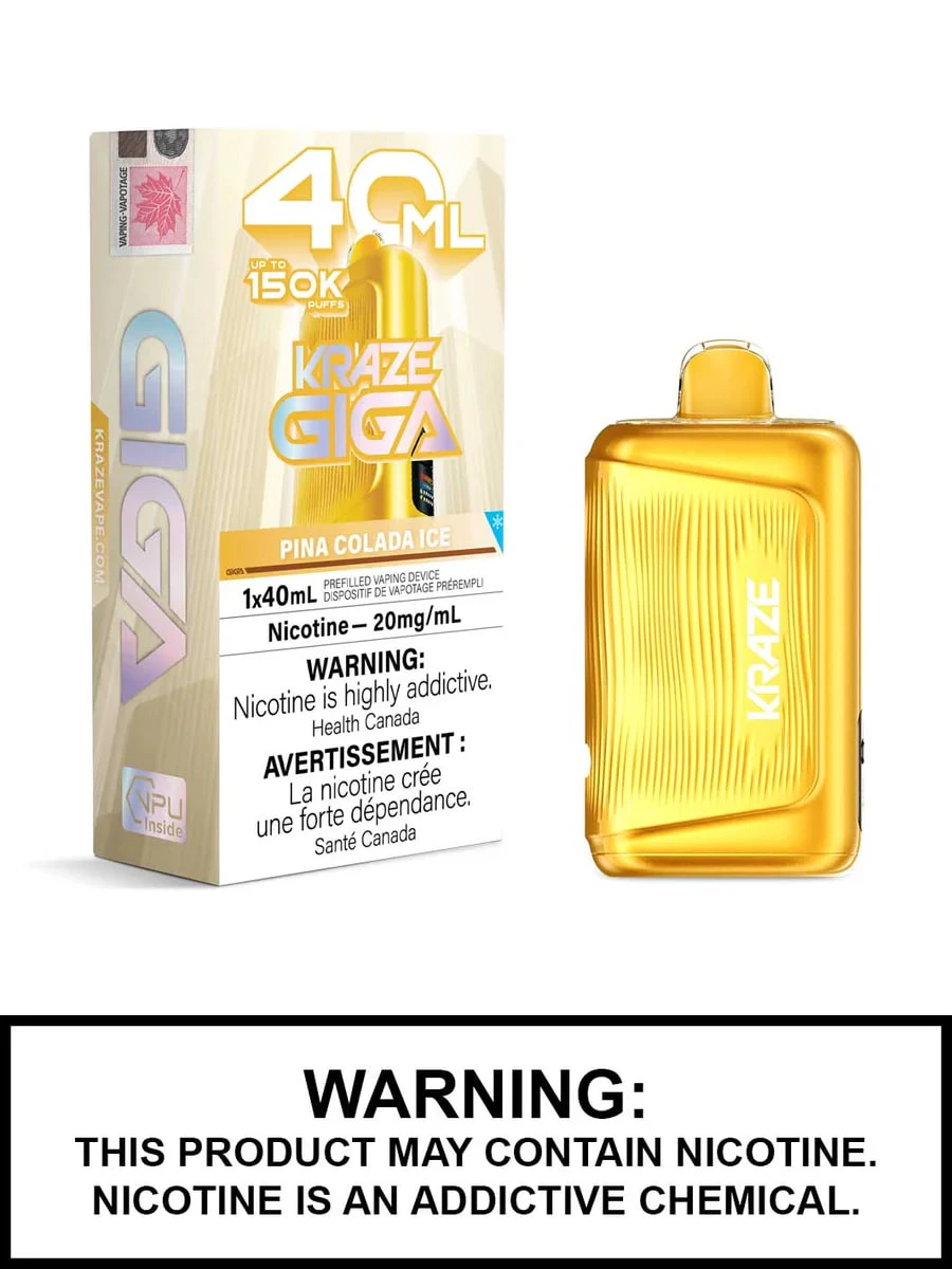 Kraze Giga - Pina Colada Ice - 150K Puffs - 20mg/m Main Image