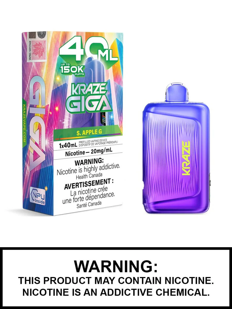 Kraze Giga - S. Apple G  - 150K Puffs - 20mg/m Main Image