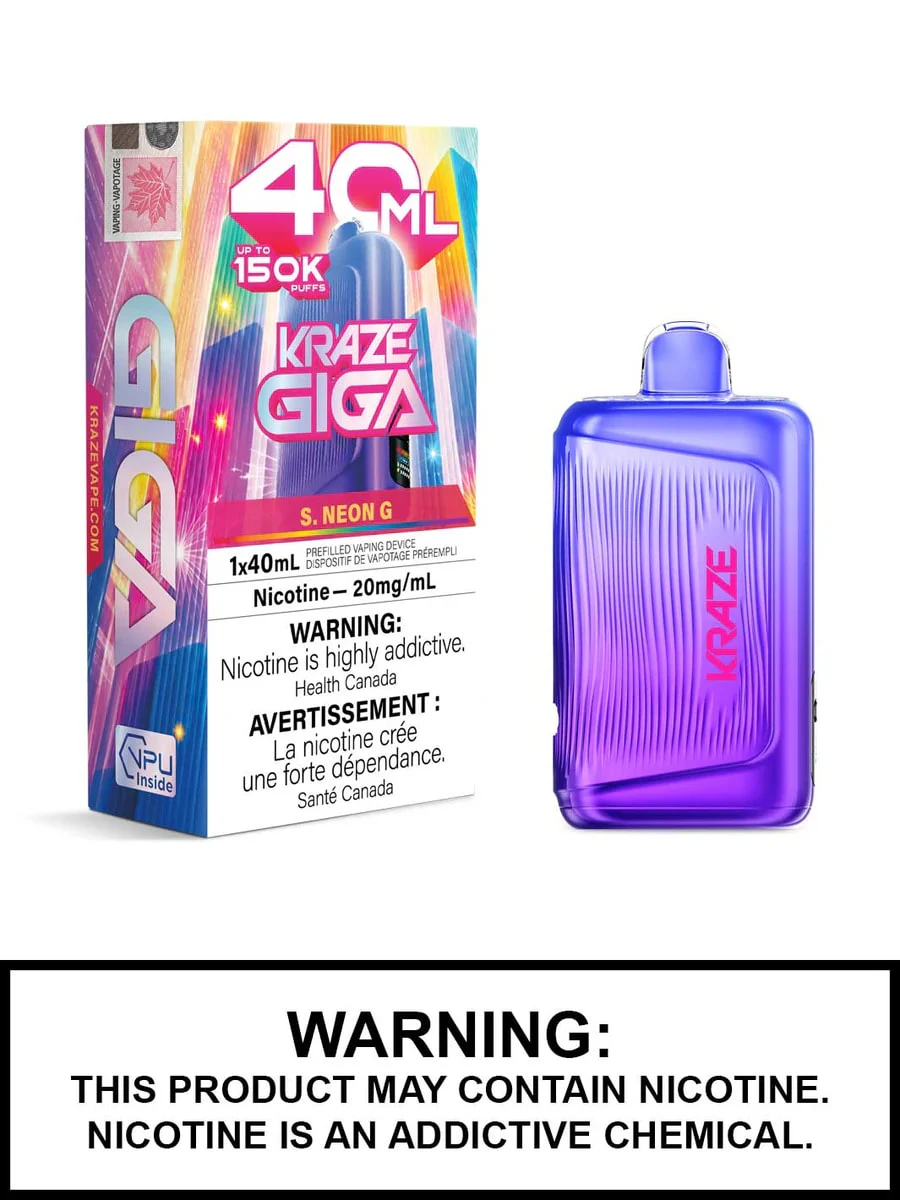 Kraze Giga - S. Neon G - 150K Puffs - 20mg/m Main Image