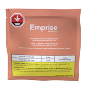 Multipack of 30 Peach 10 mg THC + 10 mg CBD 1 x 3g Rapid Soft Chews