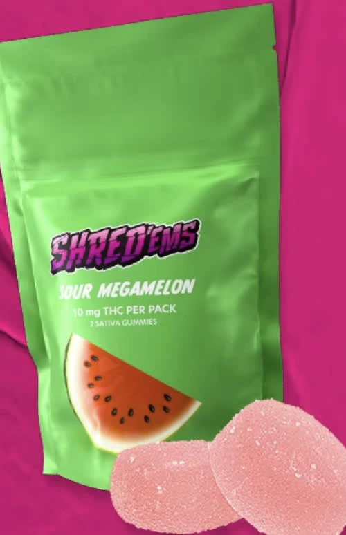 SHRED'EMS - Multipack of 50, Shred'ems Watermelon Wave MAX10 Mega Pack 10mg Soft Chew Main Image