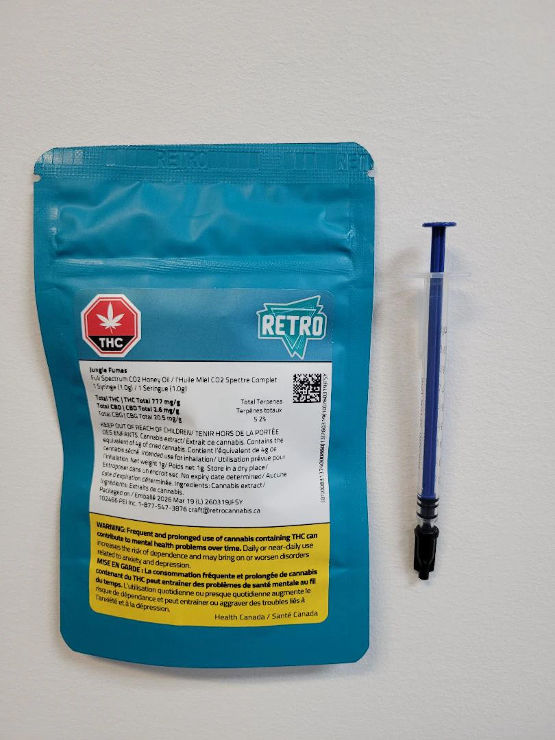 Weed Pool - Retro Jungle Fumes Full Spectrum CO2 Honey Oil 1g Syringe Main Image