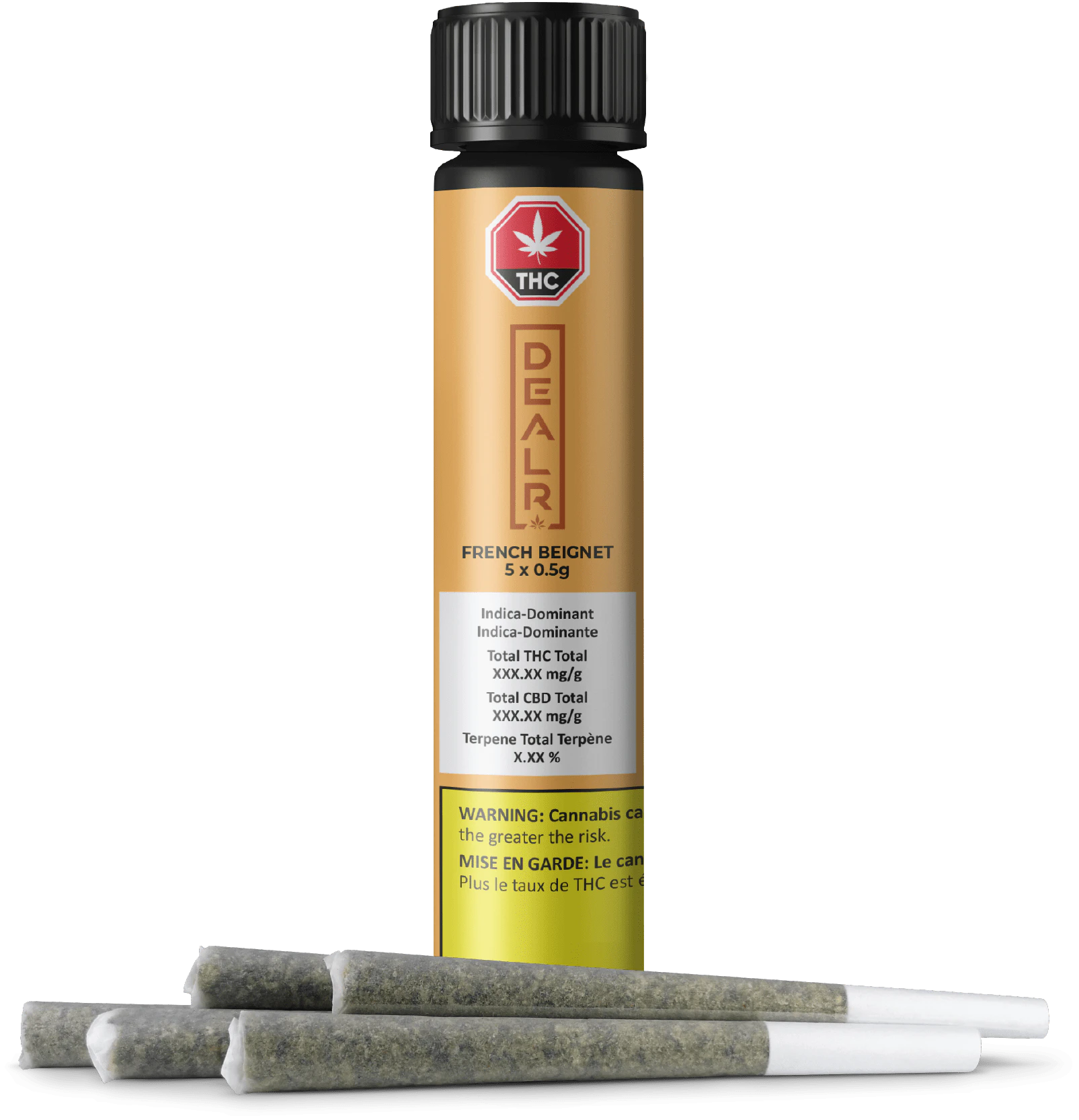 DEALR - DEALR- FRENCH BEIGNET PRE-ROLLS - 5 X .5G PR'S -2.5G Main Image