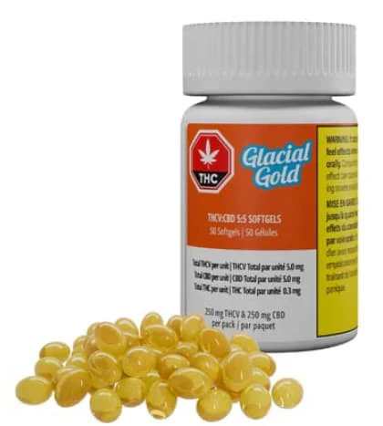 Glacial Gold - THCV:CBD 5:5 SOFTGELS - 50 caps Main Image
