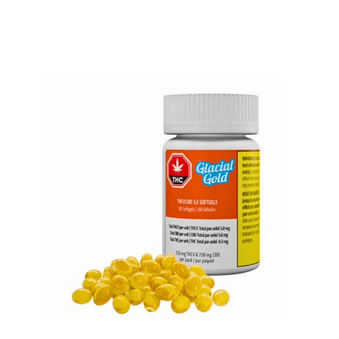 Glacial Gold - Glacial Gold THCV:CBD 5:5 Softgels - 50 X 250mg Main Image