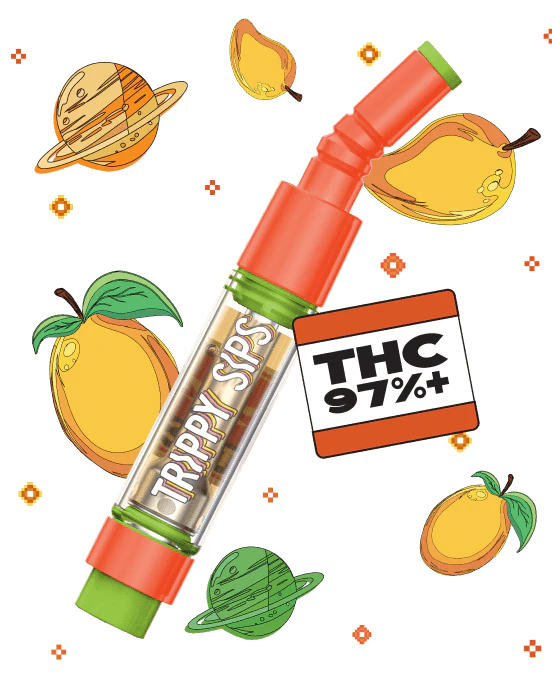 Trippy Sips - Mango Fusion Pure Diamonds 0.95g Vape Cartridge by Trippy Sips Main Image