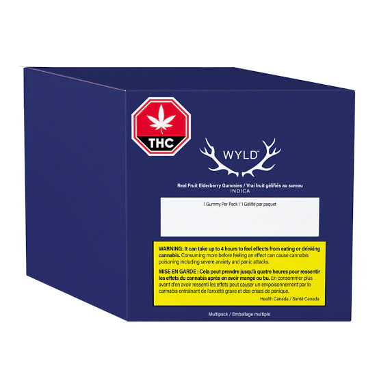 Wyld - Wyld - Real Fruit Elderberry Indica Gummies 2:1 THC:CBN Multipack 10x1 Main Image