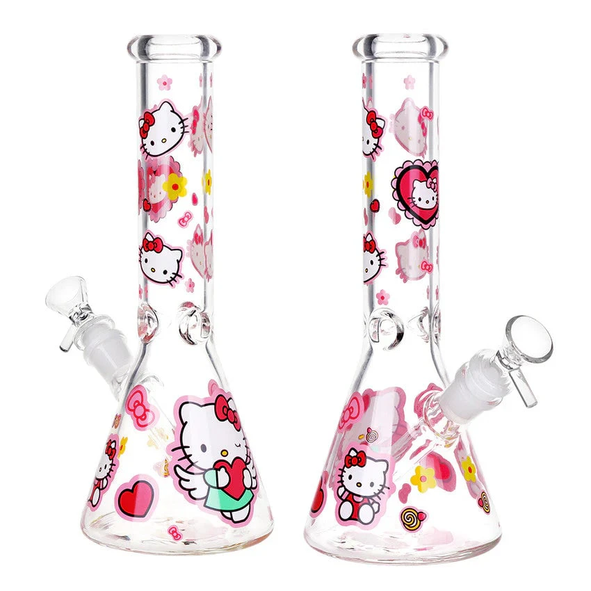 ONE WHOLESALE - 10" I Love Kitty's Beaker Bong Main Image