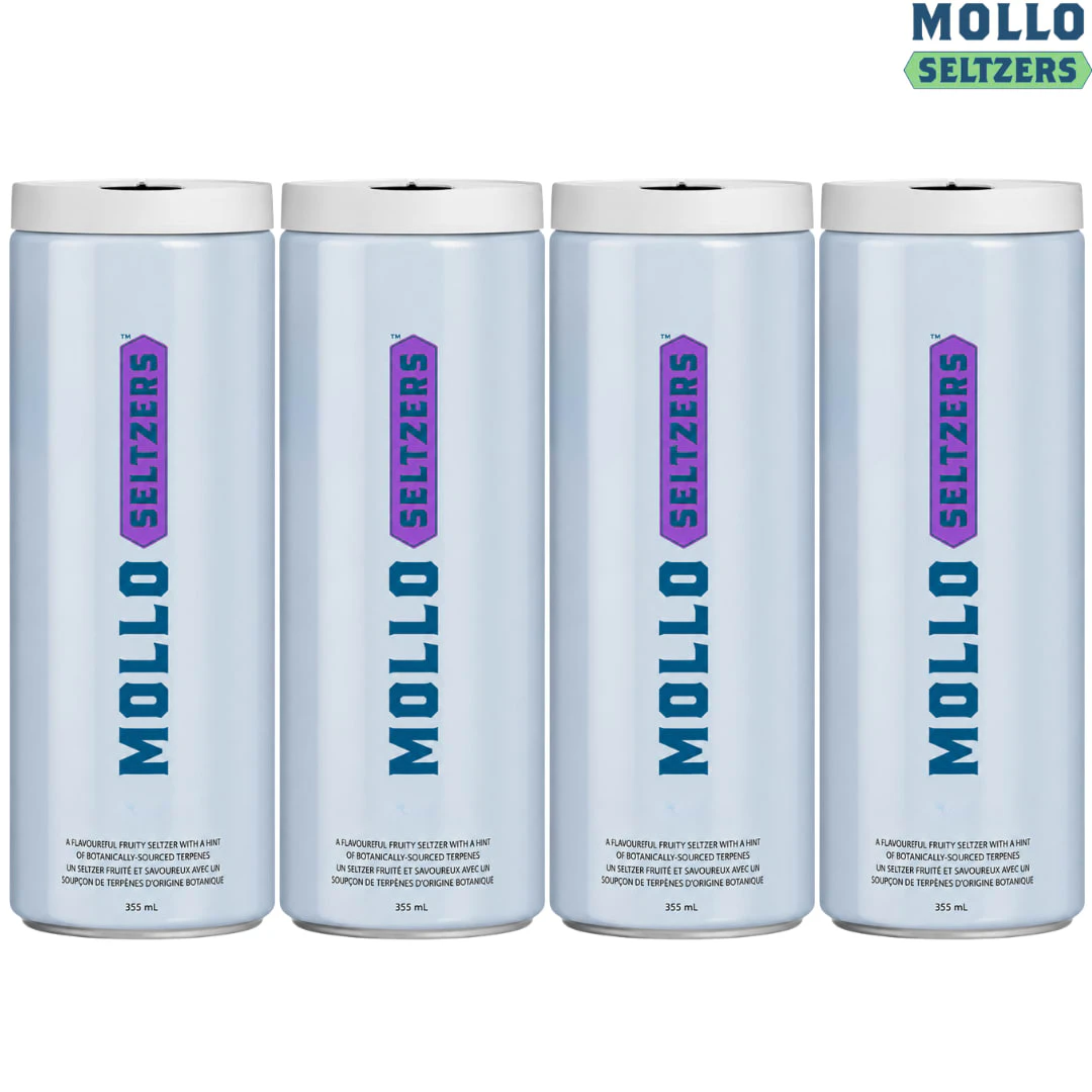 Mollo - Mollo | 1:2 Blackberry Seltzer THC:CBG | 4PK Sugar Free Beverage Main Image