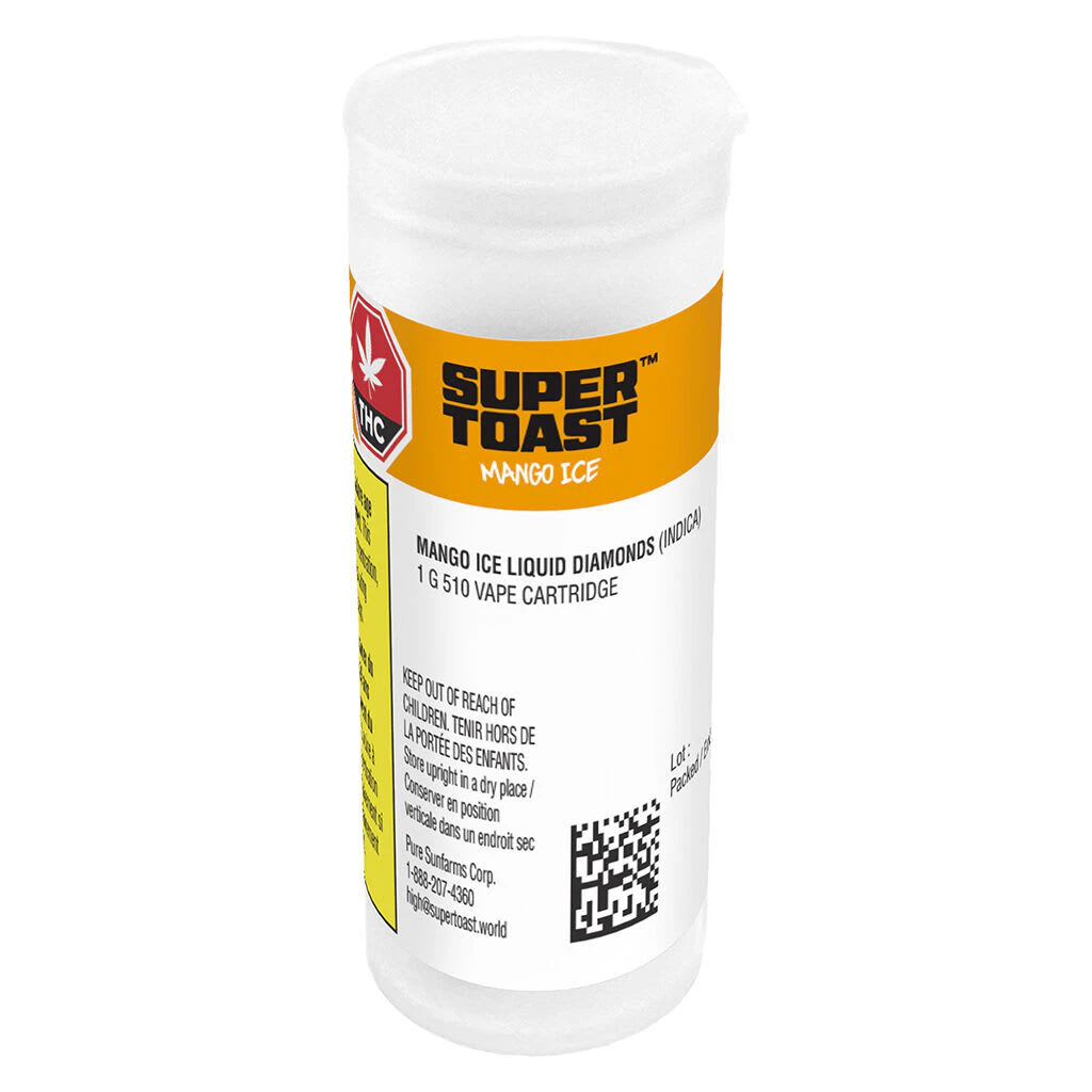 Super Toast - Super Toast Mango Ice Liquid Diamonds 1g Prefilled Vape Cartridge Main Image