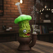 CDI - 8" ENAMELED MUSHROOM BONG - GREEN