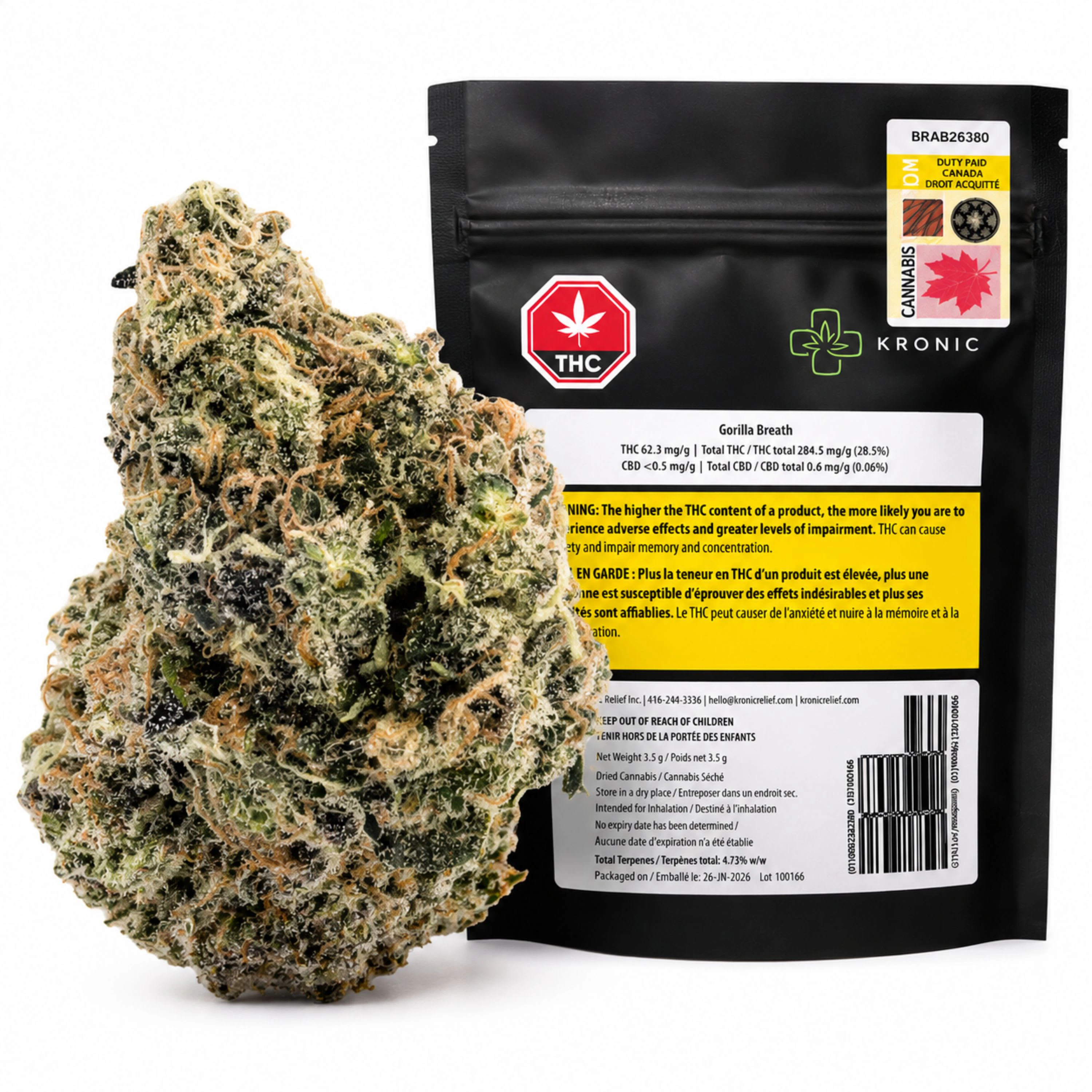 Kronic - Gorilla Breath (Original Glue x OGKB) 3.5g Flower Main Image