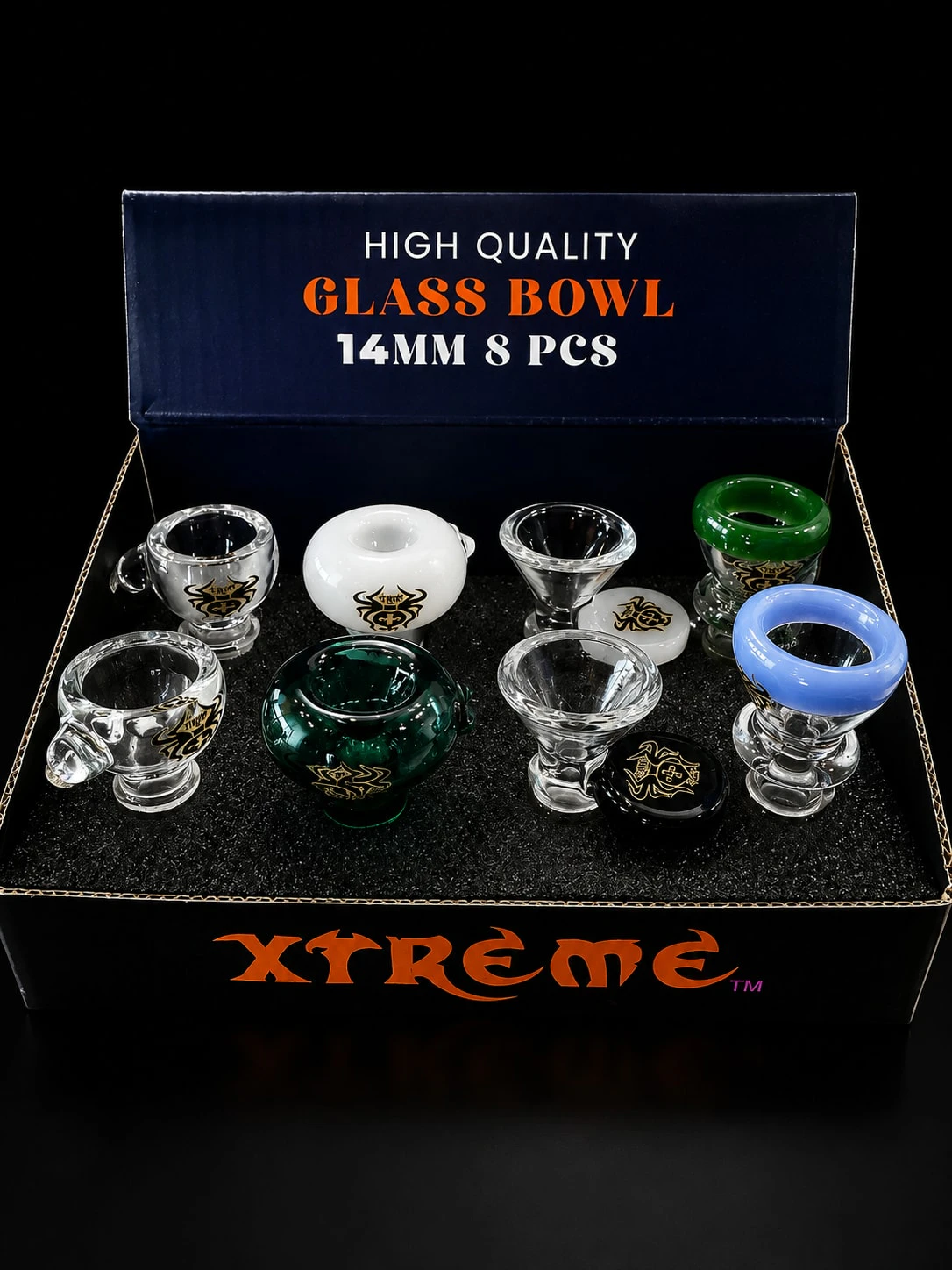 XTREME - XTREME 14MM GLASS BOWL- ASSORTED STYLES & COLOURS Main Image
