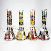 10 Eyes Design Glass Beaker Water Pipe