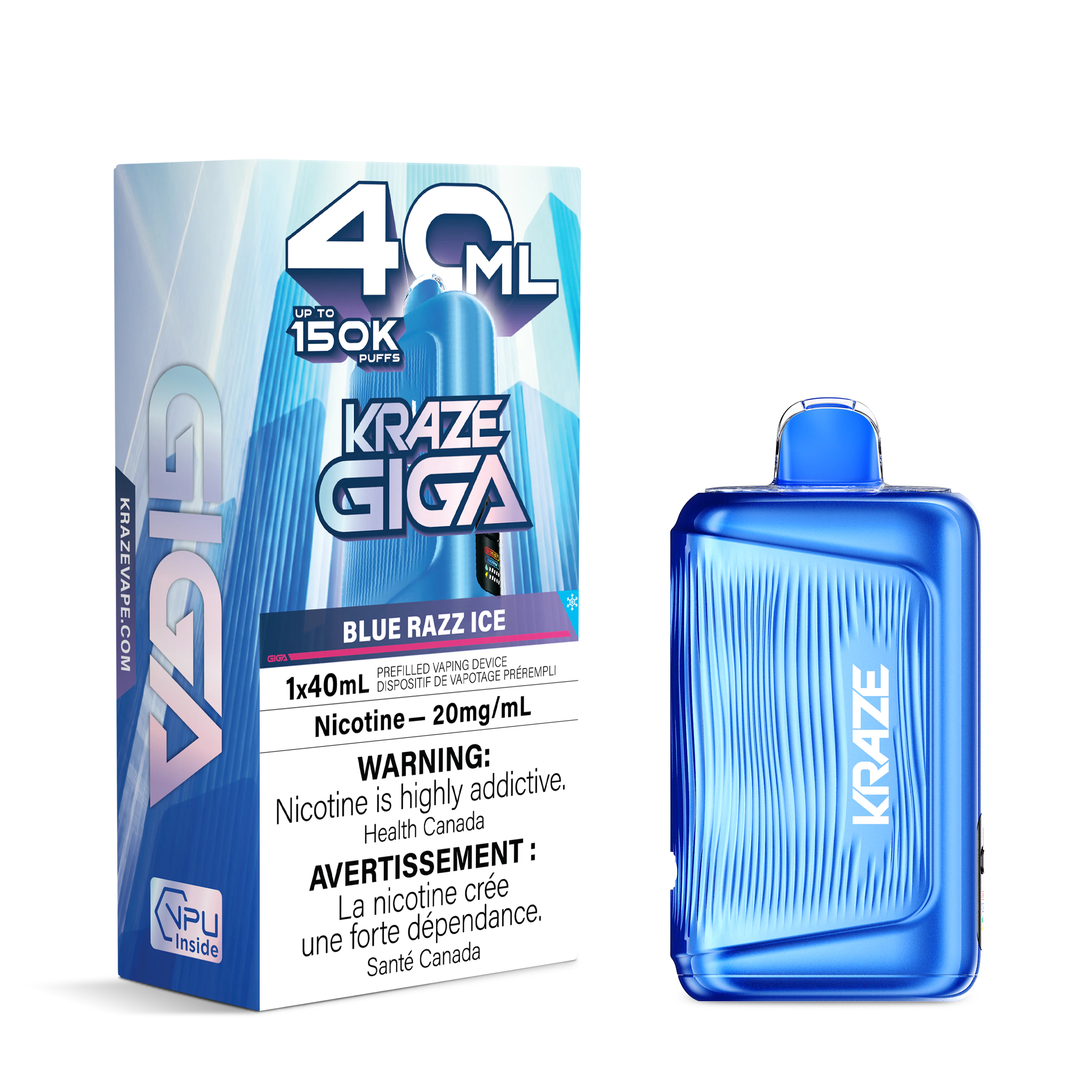 Kraze Giga | 150k - Blue Razz Ice Main Image