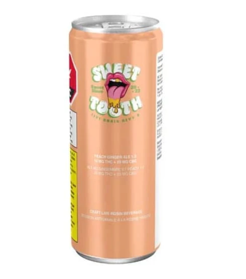 SWEETTOOTH - Peach Live Resin Ginger Ale - THC:CBG 10mg:20mg x 355ml Main Image