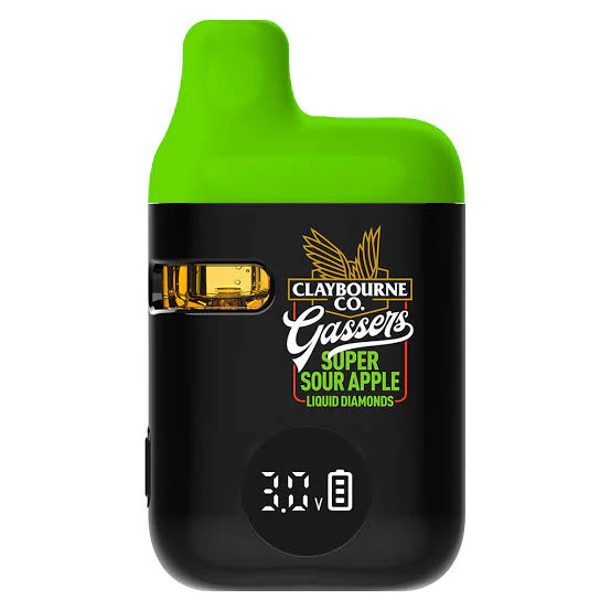 Claybourne - Super Sour Apple Liquid Diamond 0.95g Disposable Vape - Claybourne Gassers Main Image
