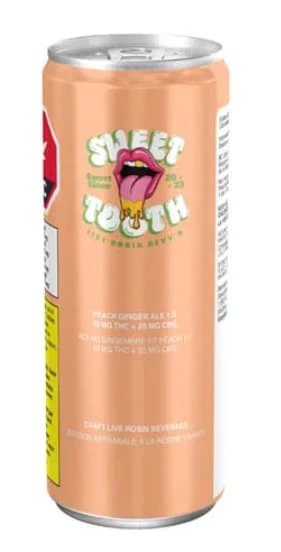 SWEETTOOTH - PEACH LIVE ROSIN GINGER ALE 1:2 THC:CBG - 355ml Main Image