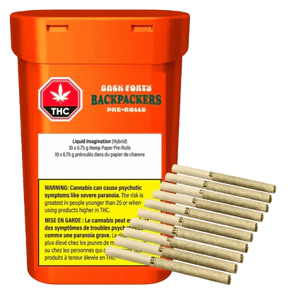 Back Forty - Backpackers Liquid Imagination 10 x 0.75g Pre-Rolls Main Image