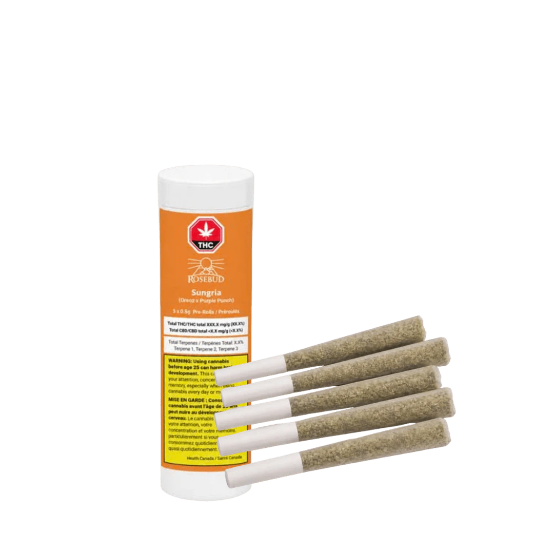 Rosebud Cannabis Farms - Rosebud Cannabis Farms Sungria Pre-Rolls - 5 X0.5g Main Image