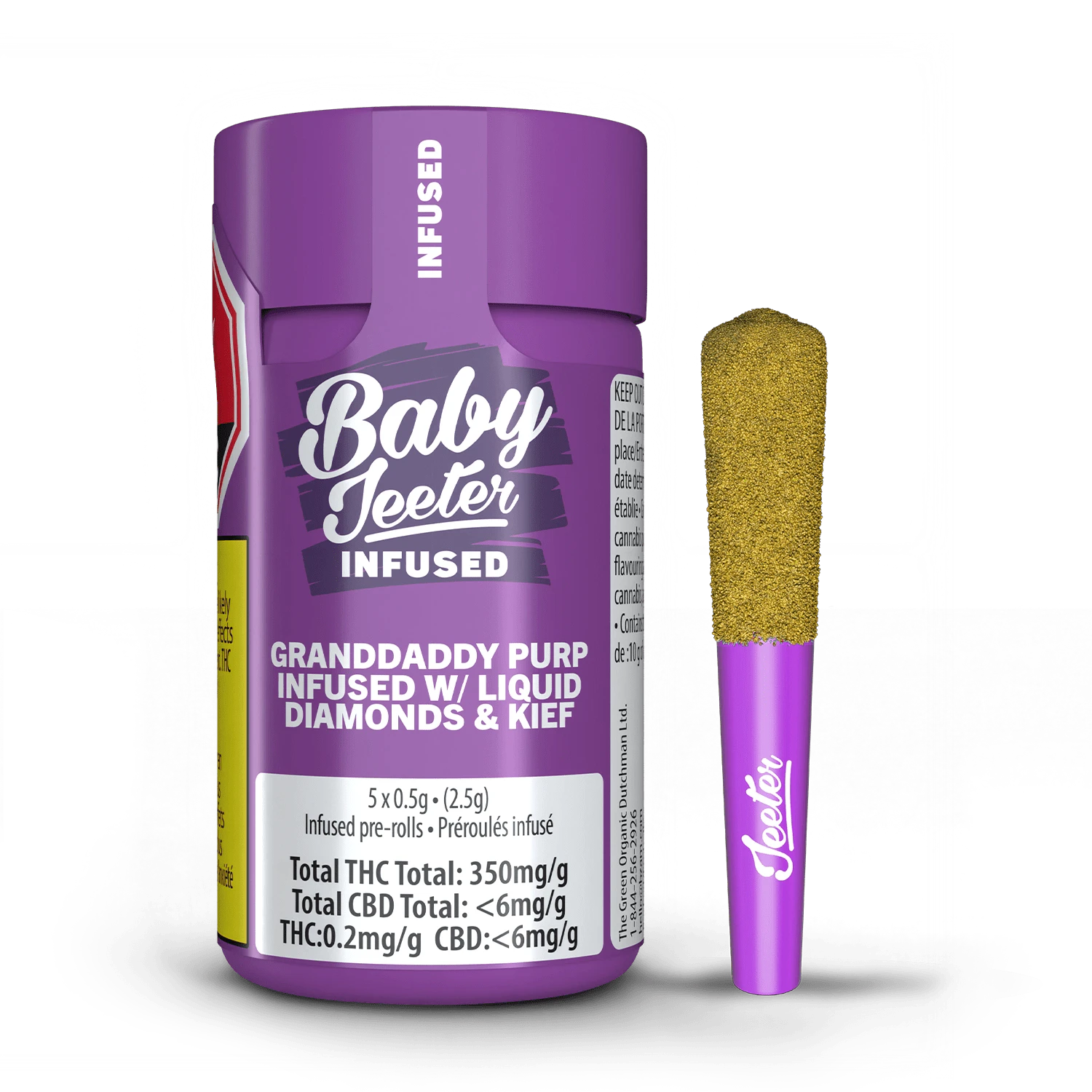 Jeeter - BABY JEETER GRANDDADDY PURP 0.5G 5PK INFUSED PRE-ROLLS Main Image